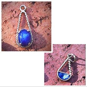 2/$15 Silver Plated Blue Stone Pendents